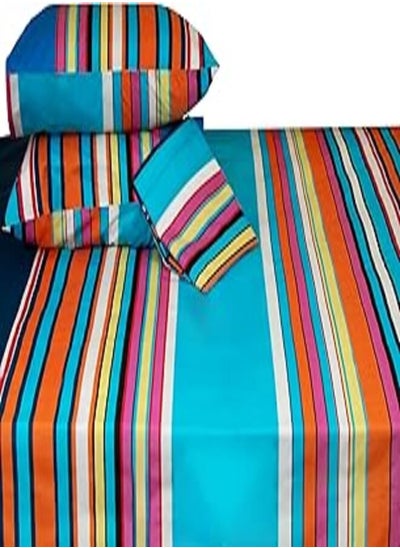 Buy Family Bed 133 Flat Bed sheet Set Cotton 4 pieces size 240 x 250 cm in Egypt