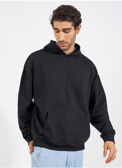 Buy Oversized Fleece Kangaroo Pocket Heavyweight Hoodie in Saudi Arabia