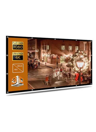 Buy Portable Foldable Projector Screen High Definition Outdoor Home Cinema Theater 3D Movie (84inch, 16:9) in UAE