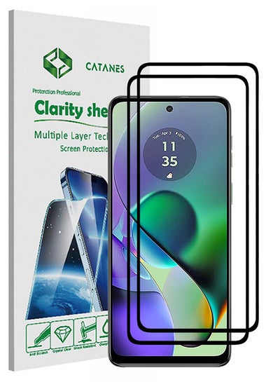 Buy 2 Pack For Motorola Moto G54 Screen Protector 9H Hardness Scratch Resistance Screen Protector 3D Tempered Glass Film Ultra HD Easy Install Case Friendly Glass in UAE