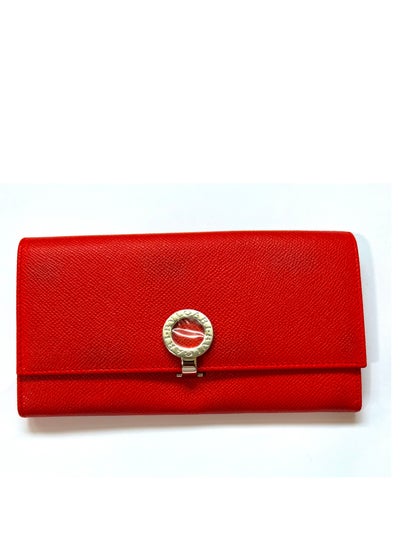 Buy Authentic Bvlgari Continental Leather Women Large Red Wallet Made In Italy in UAE