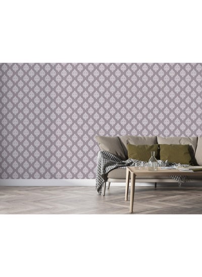 اشتري 3D Gray Vector Illustration Fabric Wallpaper Covers An Area ​​Up To 4.2Mx3M With Adhesive And Smoothing Tool في مصر