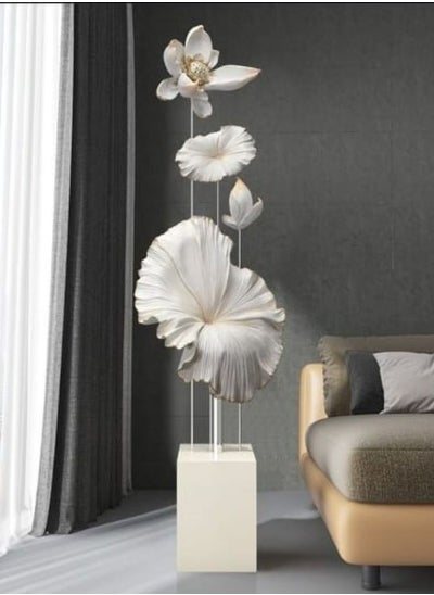 Buy Luxury modern home decoration stand Gibbs in flower shape 25Dx25Wx150H Cm in UAE