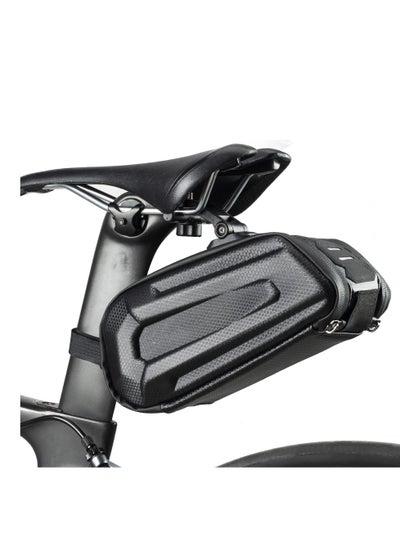 Buy Bike Saddle Bag Bicycle Saddle Bag Under Seat 3D Hard Shell Bike Seat Bag with Silver Reflective Strip Bike Bag Saddle Bags for Mountain Road Bikes, Bike Pack under Seat,hanging tail light 1.7L in Saudi Arabia