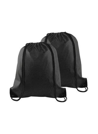 اشتري 2 Pack Drawstring Backpack Bags String Backpack Bulk Tote Sack Cinch Bag Sport Bags, for School Gym Traveling Yoga Beach Storage Gift في السعودية