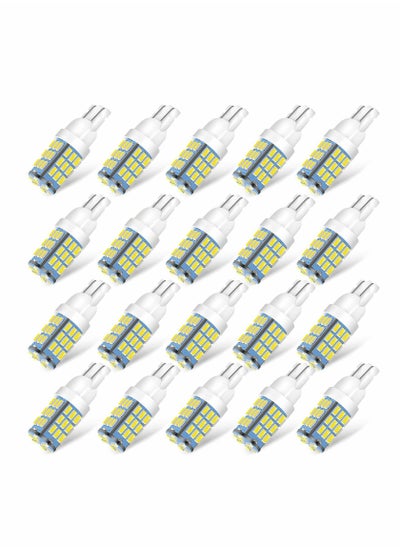 اشتري 20 pcs LED Bulbs White, T10 921 194 168 175 Super Bright 3014 42-SMD LED Replacement 12 Volt Side Indicator Light, Backup Reverse Lights في السعودية