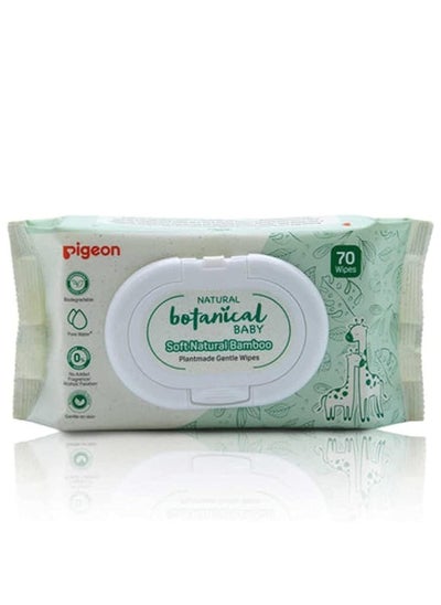 Buy Baby Natural Botanical Baby Soft Natural Bamboo Planted Gentle Cleansing Wet Wipes 70 Sheets in UAE