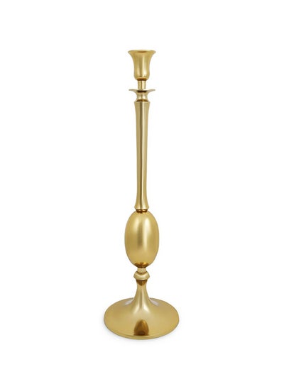 Buy Plat Candle Holder, Gold - 15x51 cm in UAE