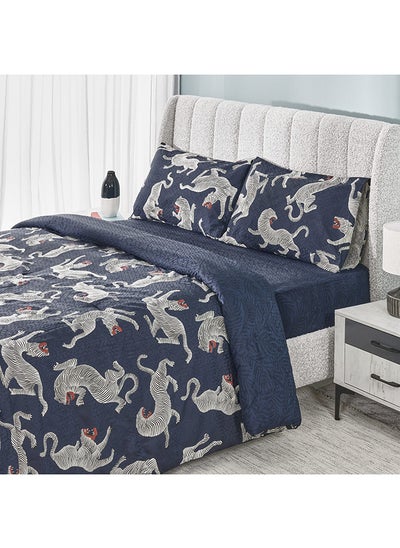 اشتري Wildlife Super King Comforter Set, Multicolour - 232 TC, 240x260 cm في الامارات