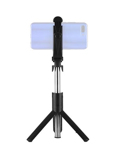 Buy Extendable Selfie Stick Tripod With Bluetooth Remote Controller Black in UAE