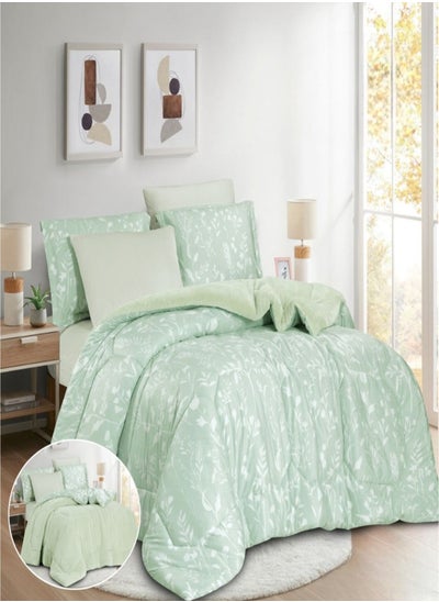 Buy Winter Duvet Set With Two Sides Made Of Sturdy And Soft Fabric With Heavy Filling 4 Pieces Single Size in Saudi Arabia