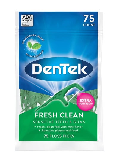 Buy DenTek Fresh Clean Floss Picks For Extra Tight Teeth in UAE