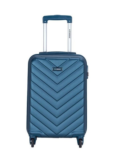 اشتري Single Hardside Spinner ABS Trolley Luggage With Number Lock Indigo Blue 20 Inches في الامارات