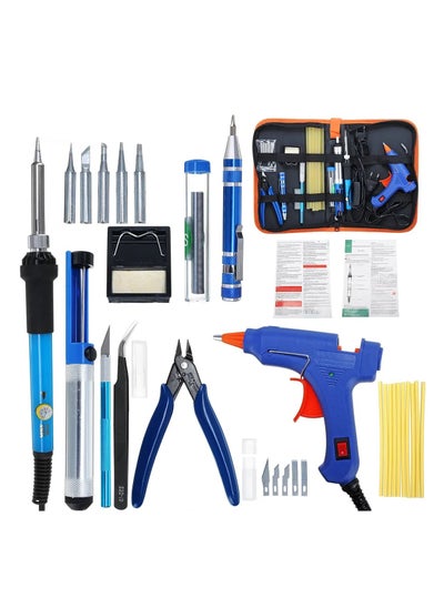 Buy 220V Electric Soldering Iron Set,Desoldering Pump Welding, Hot Melt Glue G un Hand Tool Sets,Welding Repair Tools in Saudi Arabia