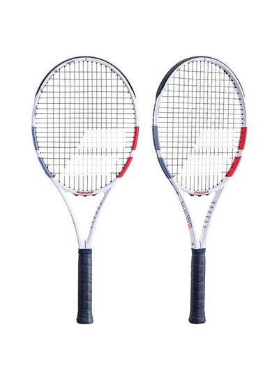 اشتري Racket Strike Evo Strung Cv 102414-G3 Color White Red Black في السعودية