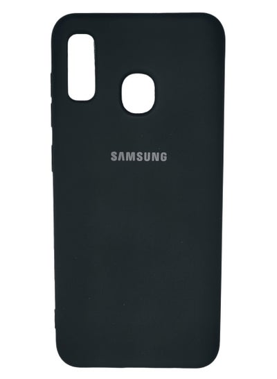 Buy Samsung Galaxy A20 /A30 Liquid Silicone Case Cover Microfiber Lining  - Black in Egypt