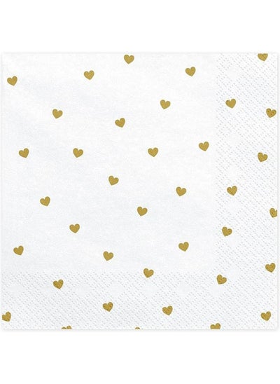 Buy Napkin Hearts - White in UAE