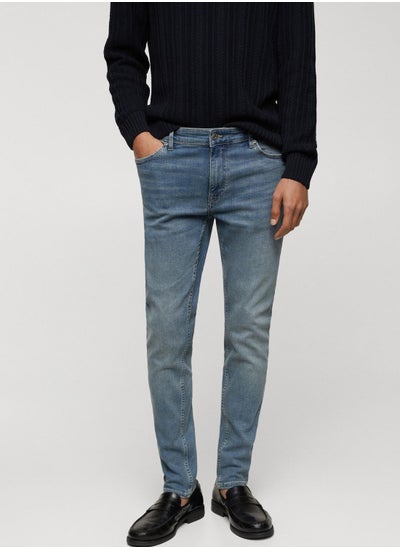 Buy Skinny Fit Mid Wash Jeans in Saudi Arabia