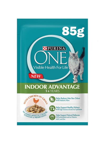 Buy One Wet Cat Indoor Advantage With Chicken White 85grams in UAE