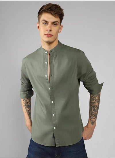 اشتري Dim Gray Regular Fit Cotton Shirt – Elegant and Comfortable في الامارات