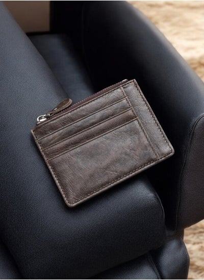 Buy High Quality Genuine Leather Card Holder For Men Contains 8 Card Slots in Saudi Arabia