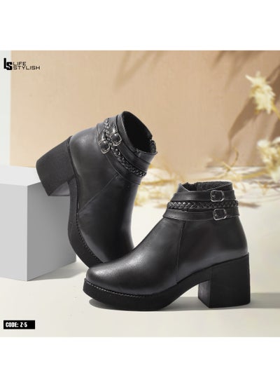 Buy Ankle Boot Z-5 Leather - Black in Egypt