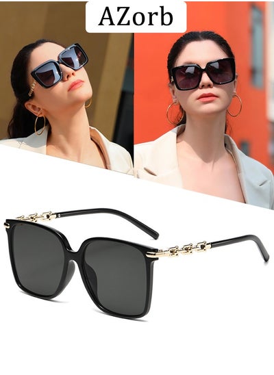 Buy Sunglasses Women Men Chain Frame Fasion Design Sun Glassess Ladies Mens Square Ladies Men's Sunglass Aesthetic Eyewear UV400 Protection Shades for Outdoor Daily in Saudi Arabia