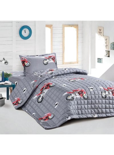 Buy Compressed bed comforter set consisting of 3 pieces, children's drawings in Saudi Arabia
