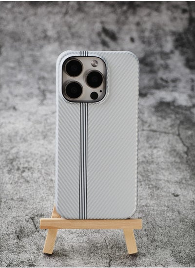 Buy Fine White Striped iphone Case for iPhone 14 Pro in UAE