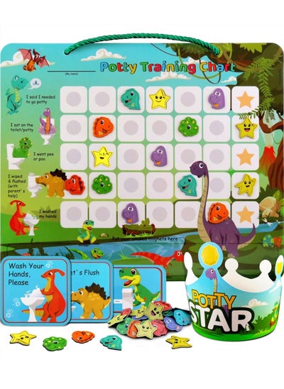 Buy Dinosaur Potty Training Chart And 35 Magnetic Stickers - Potty Chart  Potty Training Sticker Chart  Potty Training Chart For Toddlers Boys  Potty Training Stickers  Potty Chart For Girls With Stickers in UAE