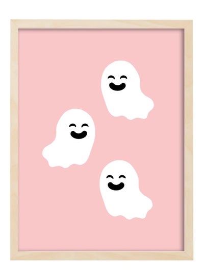 Buy Halloween Cute Ghosts Framed Poster 30x40cm - Spooky Halloween Wall Art Decor for Kids' Rooms, Home, Nursery, or Party - Trick or Treat Halloween Decoration Gift in UAE