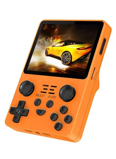 اشتري RGB20S Handheld Game Console with Retro Open Source System, Preloaded 15000+ Games, RK3326 3.5-Inch 4:3 IPS Screen for Children's Gifts (Yellow) في السعودية