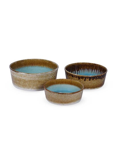 Buy Set Of 3 Pc Round Ovenware Hand Made Tonga in Egypt