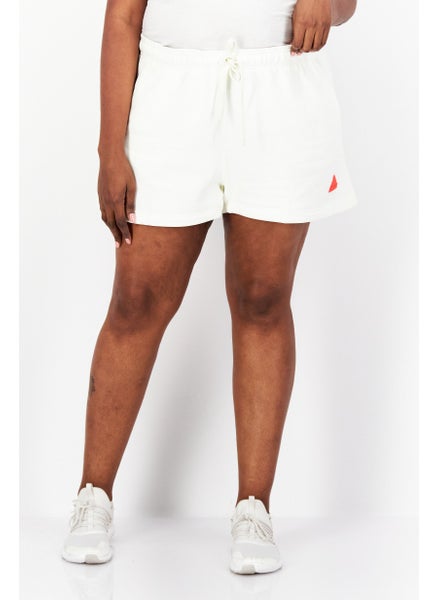 اشتري Women Plus Size Sportswear Fit Brand Logo Training Shorts, White في الامارات