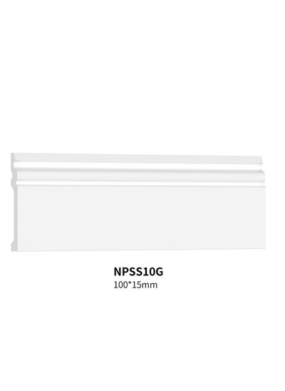 اشتري نعلات من مادة البوليسترين PS Skirting Board - مقاس 10*1.5*240 سم -  5 حبات/أعواد في السعودية