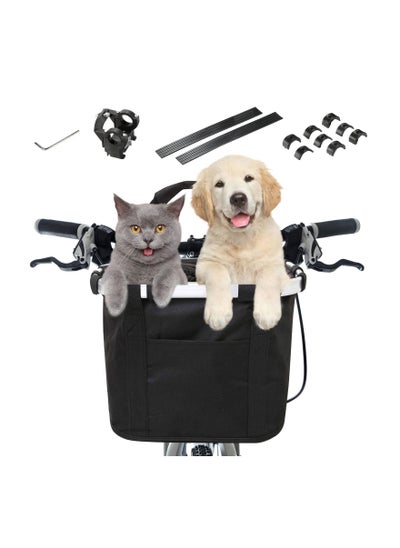 Buy Bike Basket, Front Dog Basket for Bike, Bike Baskets for Adult Bikes, Bike Bags for Bicycles, Removable Bicycle Basket, Folding Small Pet Bag for Shopping Camping Cycling, Waterproof Easy to Carry in UAE