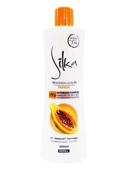 Buy Silka skin whitening lotion orange and white 500ml in Saudi Arabia