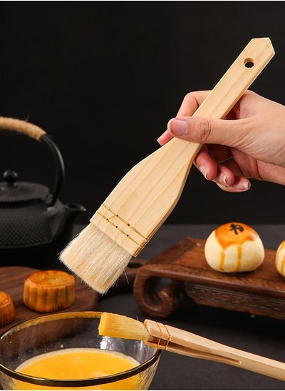 Buy Pure Wool Wooden Handle Barbecue Brush 7.5*23cm in UAE