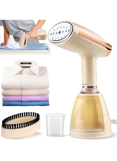 Buy Steamer for Clothes, Handheld Clothing Wrinkles Remover for Garments, 30 Second Fast Heat-up, Portable 1500W, 280ml Fabric Wrinkle Remover with Brush and Measure Cup for Home Office Travel in UAE