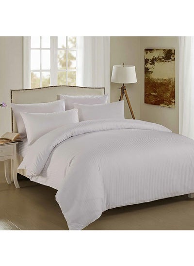 Buy 6-Piece Durable Sateen Warm Touch Twin Bedsheet Set White 8 x 32 x 25 cm CN T3PCS-WHTD in Saudi Arabia