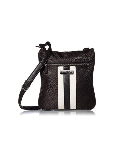 Buy Nautica Lakeside Signature Jaquard North South Crossbody Bag, Black, in Egypt