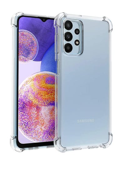 Buy Case for Samsung Galaxy A23 5G / 4G 2022 Clear Cover with Reinforced Corner Bumper Slim Fit Shockproof Flexible TPU Phone Case in UAE