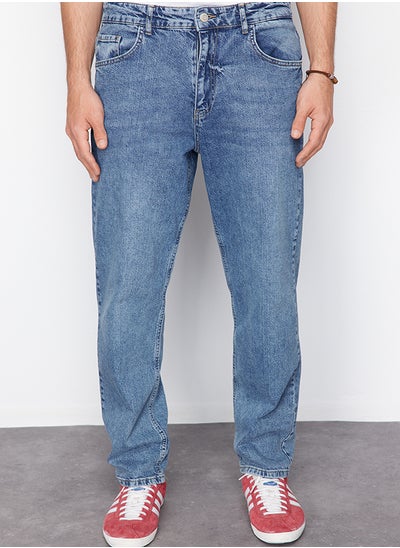 Buy Indigo Baggy/90's Straight Fit Jeans Loose Denim Trousers TMNSS24JE00012 in Egypt