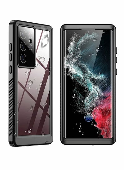 اشتري Samsung Galaxy S22 Ultra Case, Waterproof Built-in Screen Protector Full Protection Heavy Duty Shockproof Anti-Scratched Rugged (BLACK) في السعودية