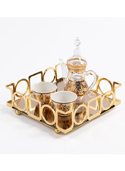 Buy Karel Square Tray, Gold - 20x20 cm in UAE