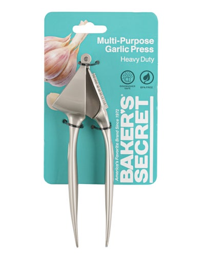 Buy Professional garlic press and mincer, food-safe, rust-resistant, easy to press and clean in Saudi Arabia