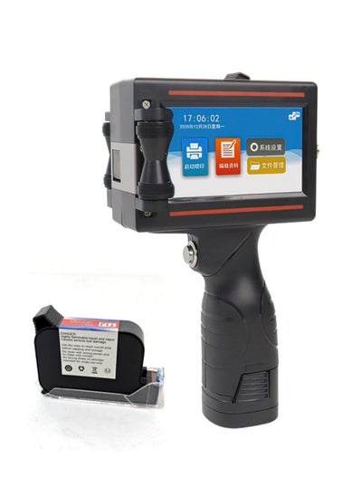 Buy D10 Portable 12.7mm Handheld Inkjet Printer QR Barcode Batch Number Logo Expiry Date Label Printer Gun 25 Languages Non-encrypted in UAE