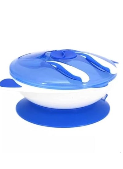 Buy True Terpenes Feeding Suction Bowl with Spoon and Fork blue in Egypt