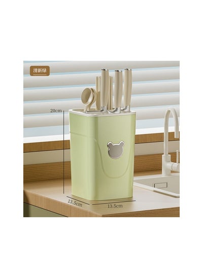 Buy Multifunctional knife shelves for the kitchen counter Colour:Green model:1 in UAE