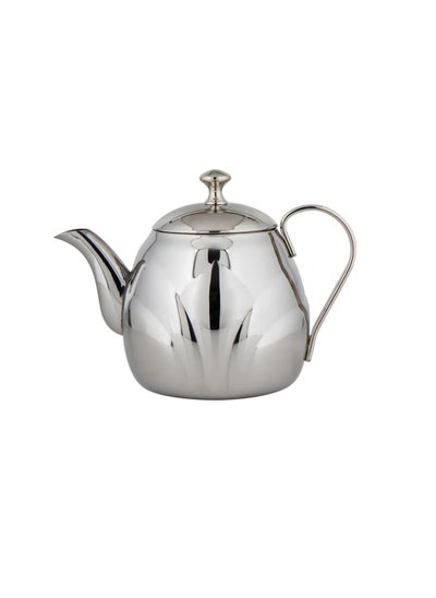 Buy Silver Stainless Steel Teapot with Side Handle 1.30 Litter in Saudi Arabia